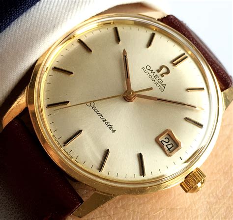 omega seamaster 18k gold|omega 18k gold watch price.